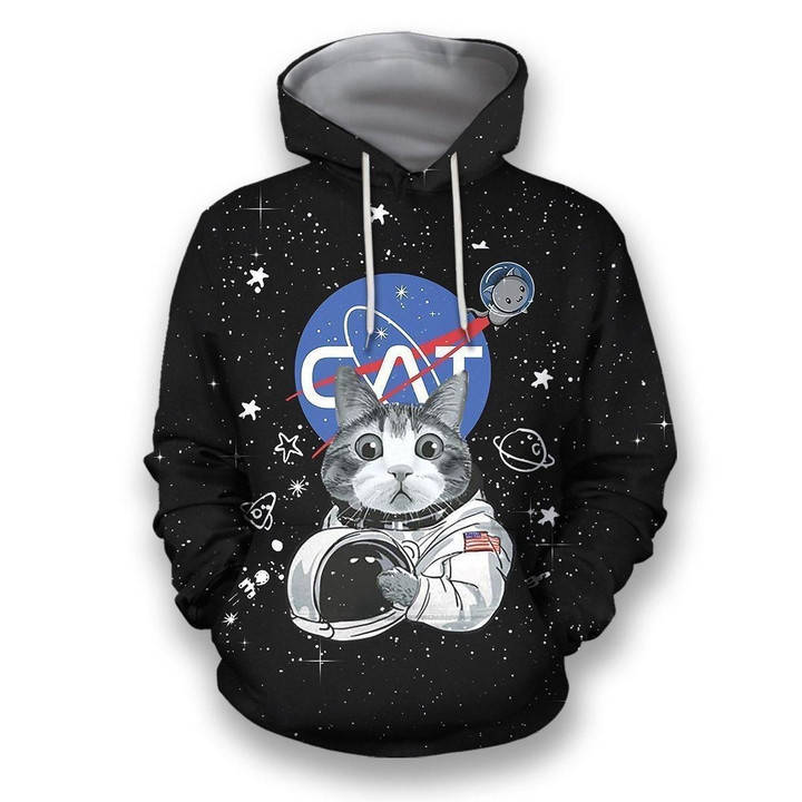 3D all over print cat astronaut