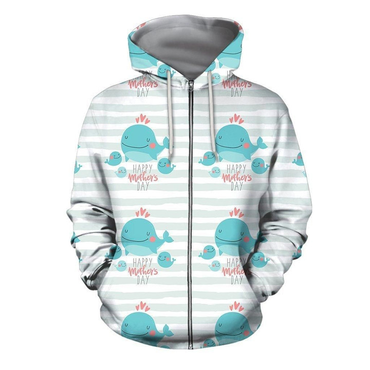 3D All Over Best Mom Dolphin Hoodie