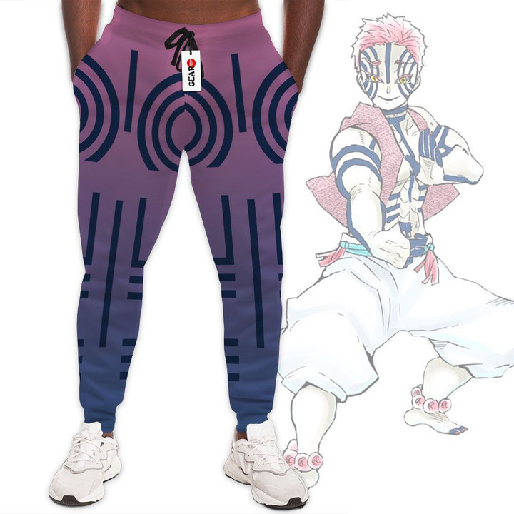 Akaza Uniform Joggers Custom Demon Slayer Anime Sweatpants