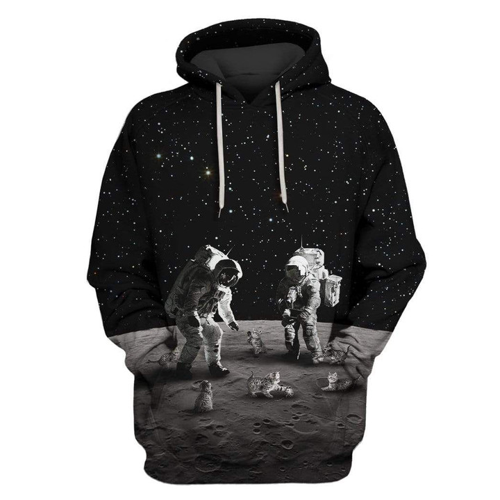 Flowermoonz Astronauts in space Custom T-shirt - Hoodies Apparel