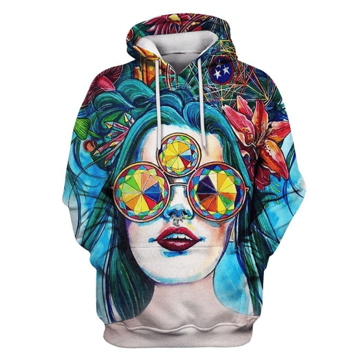 Flowermoonz Hippie Beautiful Personality Wonman Custom T-shirt - Hoodies Apparel