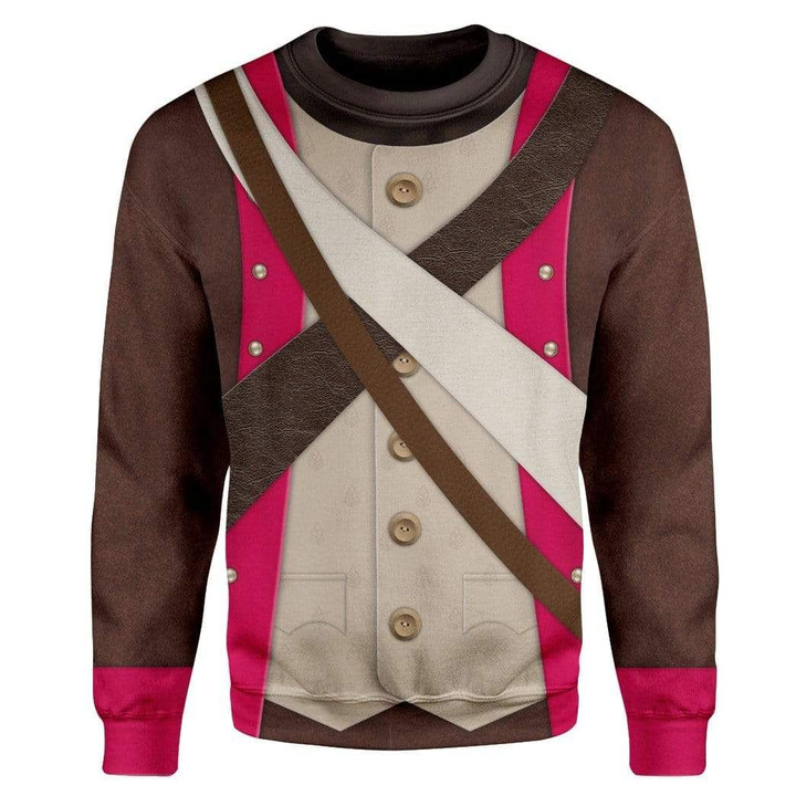 Flowermoonz 3D American Infantry 6th Continental Regiment Custom Sweatshirt Apparel
