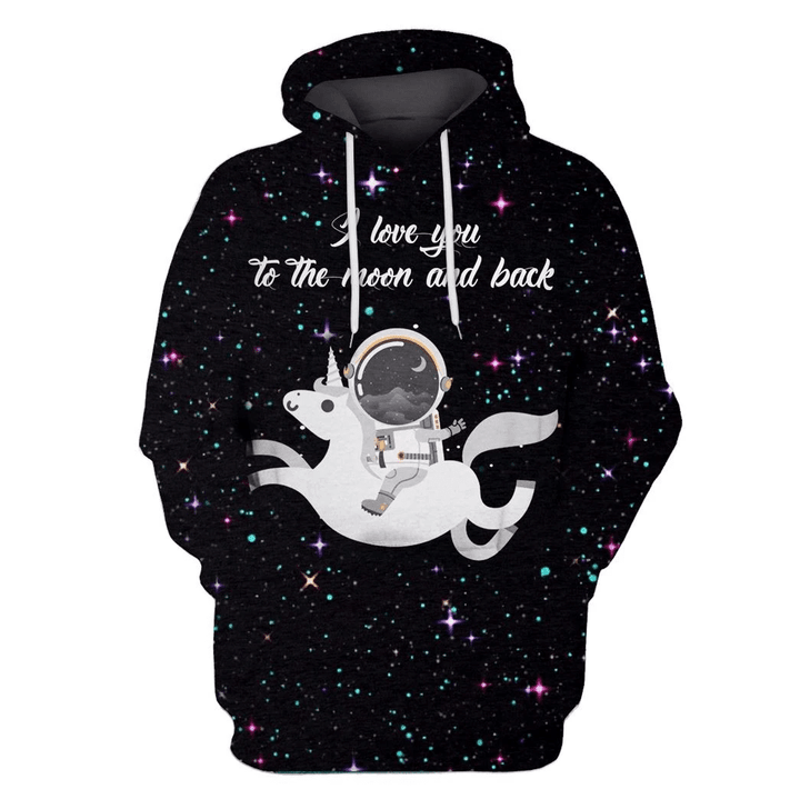 Flowermoonz Unicorn Astronaut into Space Custom T-shirt - Hoodies Apparel