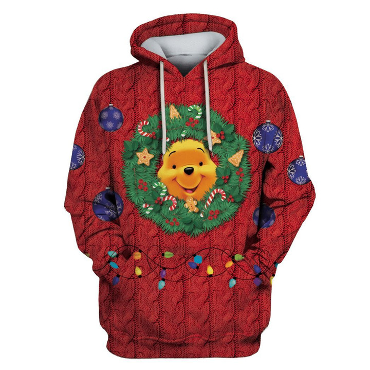 Flowermoonz POOH ON CHRISTMAS DAY Custom T-shirt - Hoodies Apparel