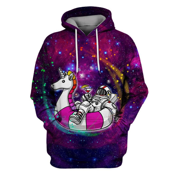 Flowermoonz Unicorn Astronaut OuterSpace Custom T-shirt - Hoodies Apparel
