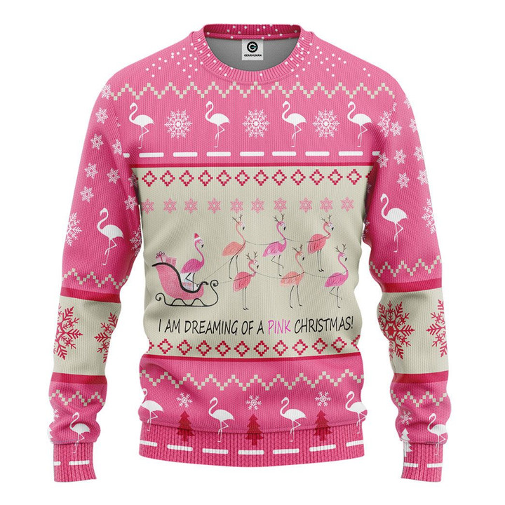Flowermoonz 3D Im Dreaming Of A Pink Christmas Custom Hoodie Tshirt Apparel