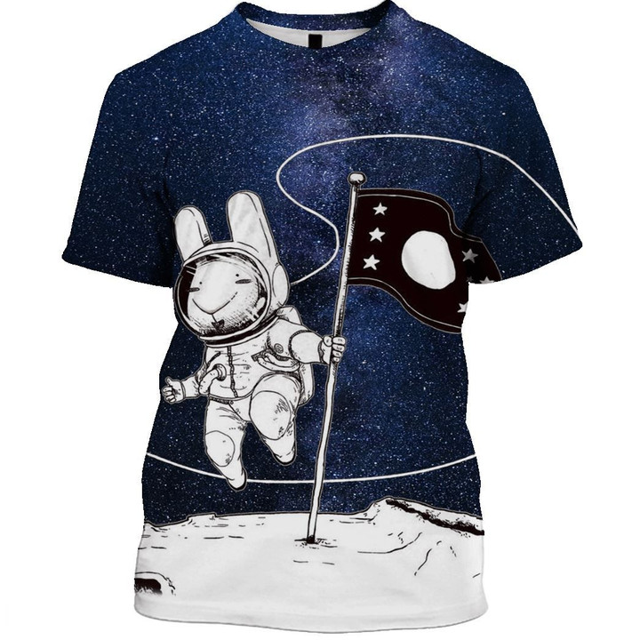 Flowermoonz Astronaut galaxy Custom T-shirt - Hoodies Apparel
