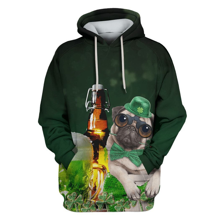 Flowermoonz Pug Custom T-shirt - Hoodies Apparel
