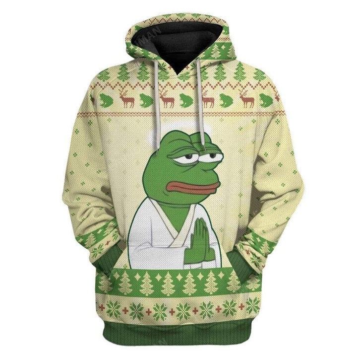 Flowermoonz Ugly Christmas Pepe The Frog Hoodie T-Shirts Apparel