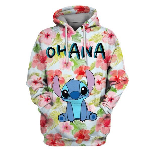 Flowermoonz Stitch Ohana Hoodies - T-Shirts - Zip Hoodies Apparel
