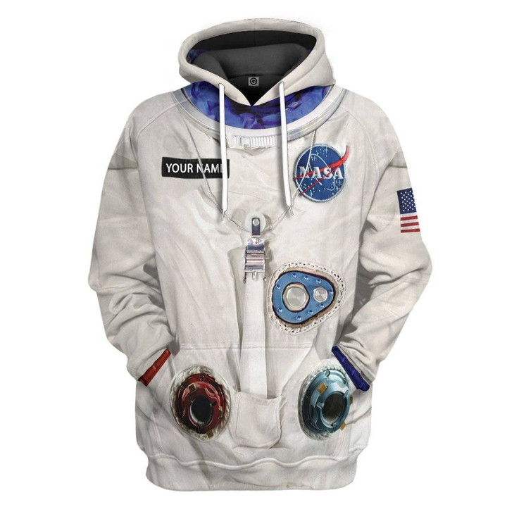 Flowermoonz 3D NA Armstrong Space Suit Custom Name Tshirt Hoodie Apparel