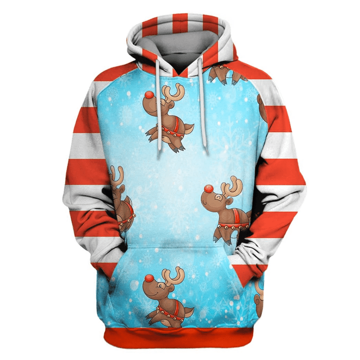 Flowermoonz Reindeer Christmas Elk Custom T-shirt - Hoodies Apparel