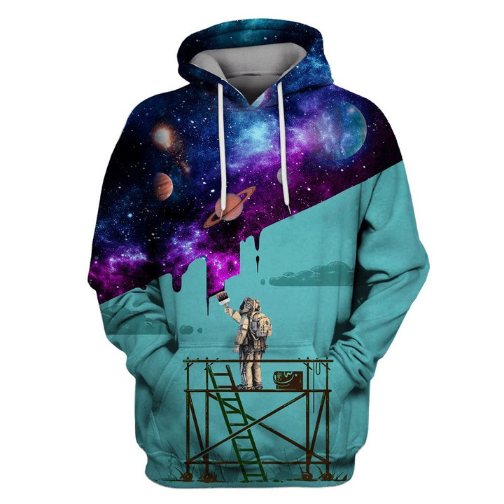Flowermoonz Astronaut Printing OuterSpace Custom T-shirt - Hoodies Apparel