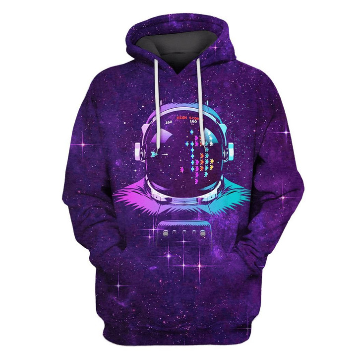 Flowermoonz Modern Astronaut OuterSpace Custom T-shirt - Hoodies Apparel
