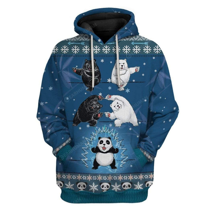 Flowermoonz Ugly Panda Fusion Christmas Custom T-Shirts Hoodies Apparel