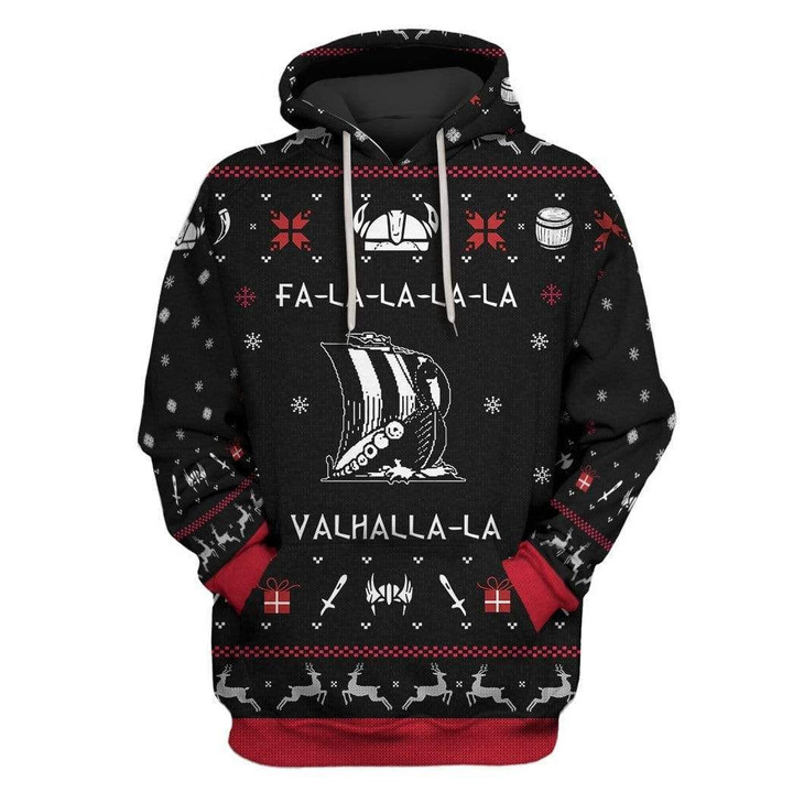 Flowermoonz Custom T-shirt - Hoodies Ugly Christmas Valhalla Viking Apparel