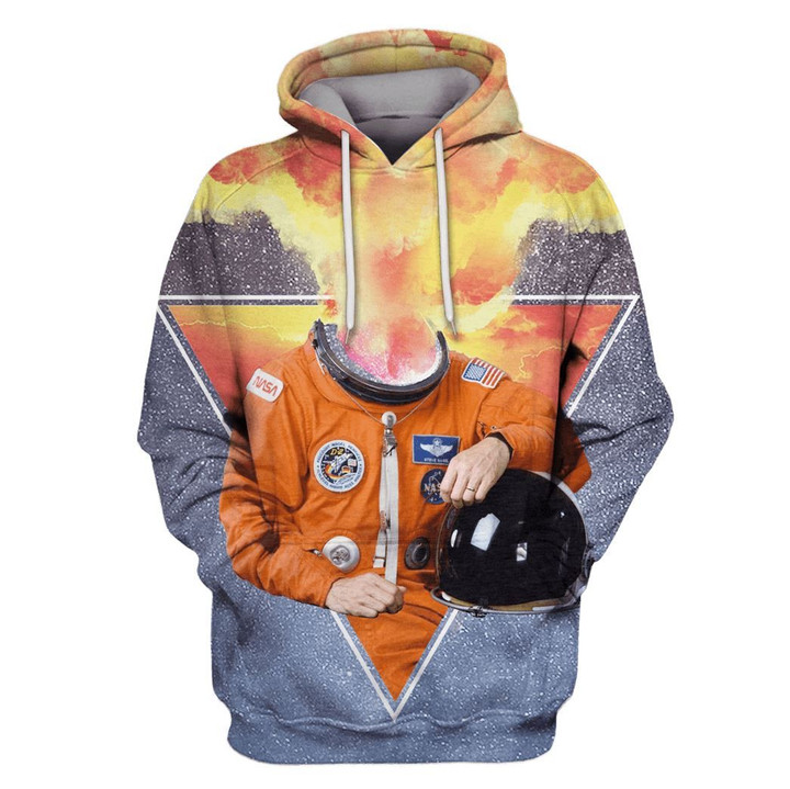 Flowermoonz Astronaut Cosmic smoke T-Shirts - Zip Hoodies Apparel