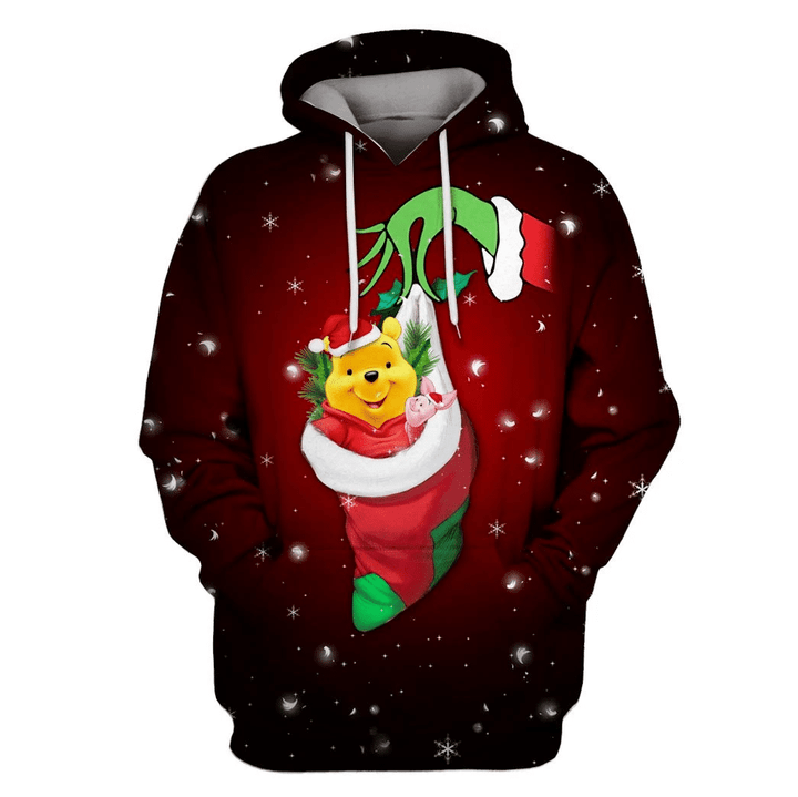 Flowermoonz Pooh On Christmas Custom T-shirt - Hoodies Apparel