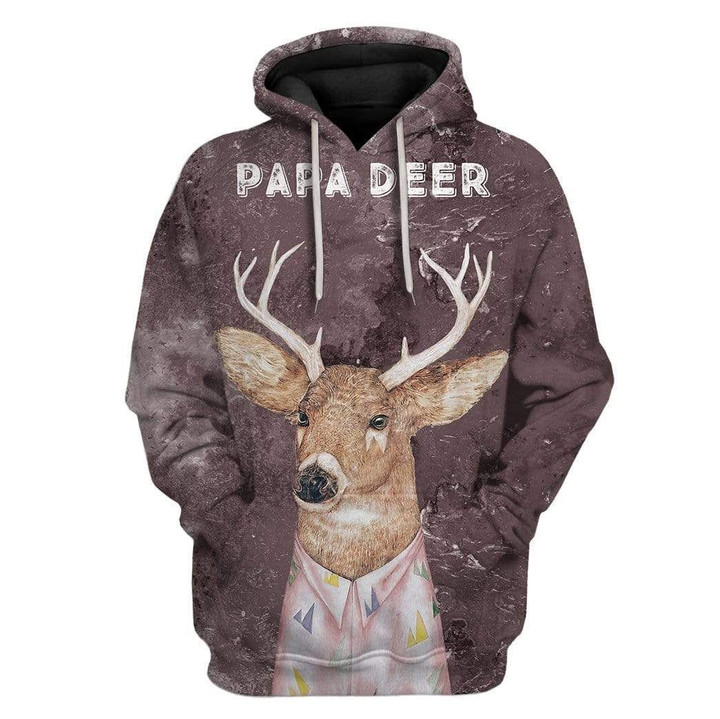 Flowermoonz Custom T-shirt - Hoodies PAPA Deer