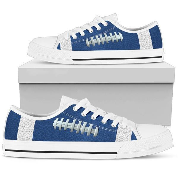 Football Blue Premium Low Top Shoes Exclusive
