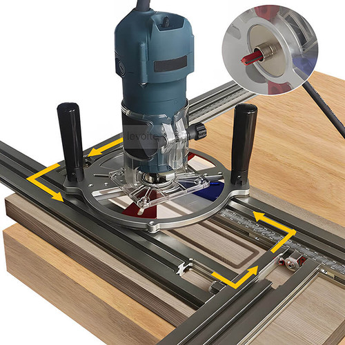 Levoite™ Trim Router Milling Groove Engraving Guide Rail System