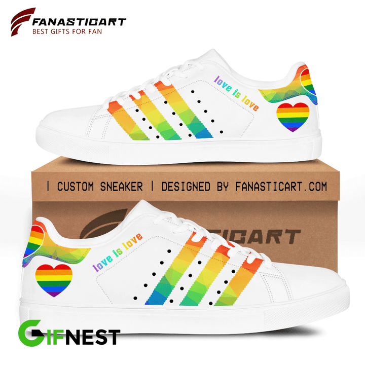 LGBT "Love Is Love" Skate Shoes