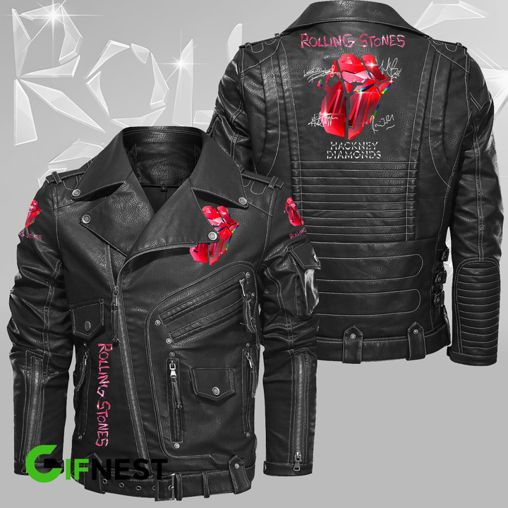 TRS Retro Zipper Motorcycle Leather Jacket - MAILY7006