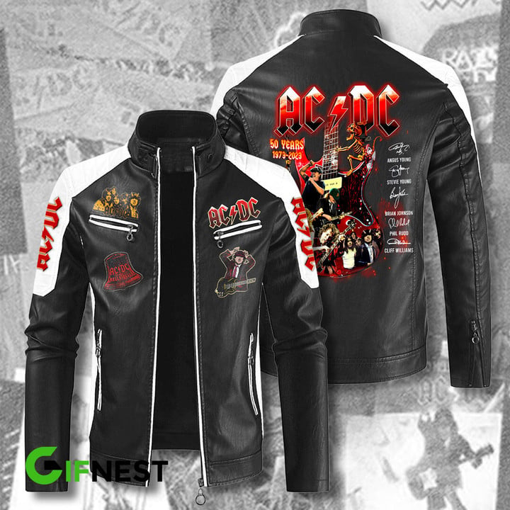 Rock Band Premium Leather Bomber - MAILY7081