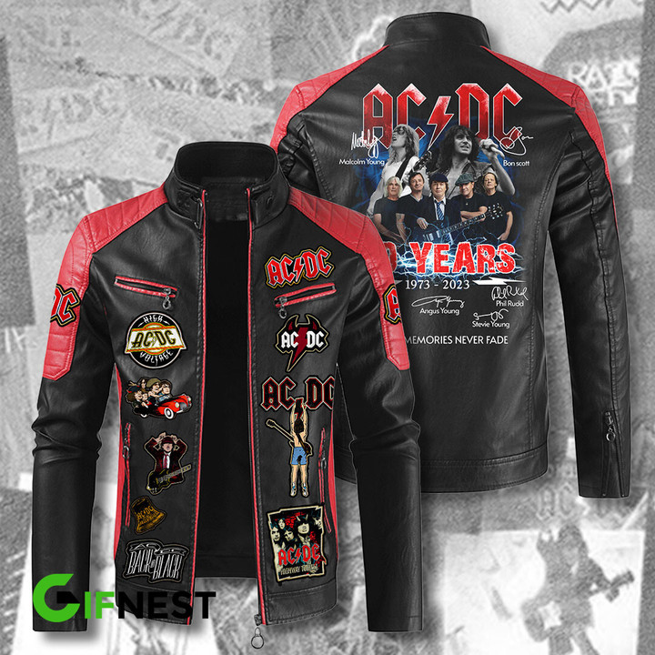 Rock Band Premium Leather Bomber - MAILY8609