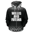 Alohawaii Clothing, Zip Hoodie Wallis And Futuna All Over Fog Black Style | Alohawaii.co