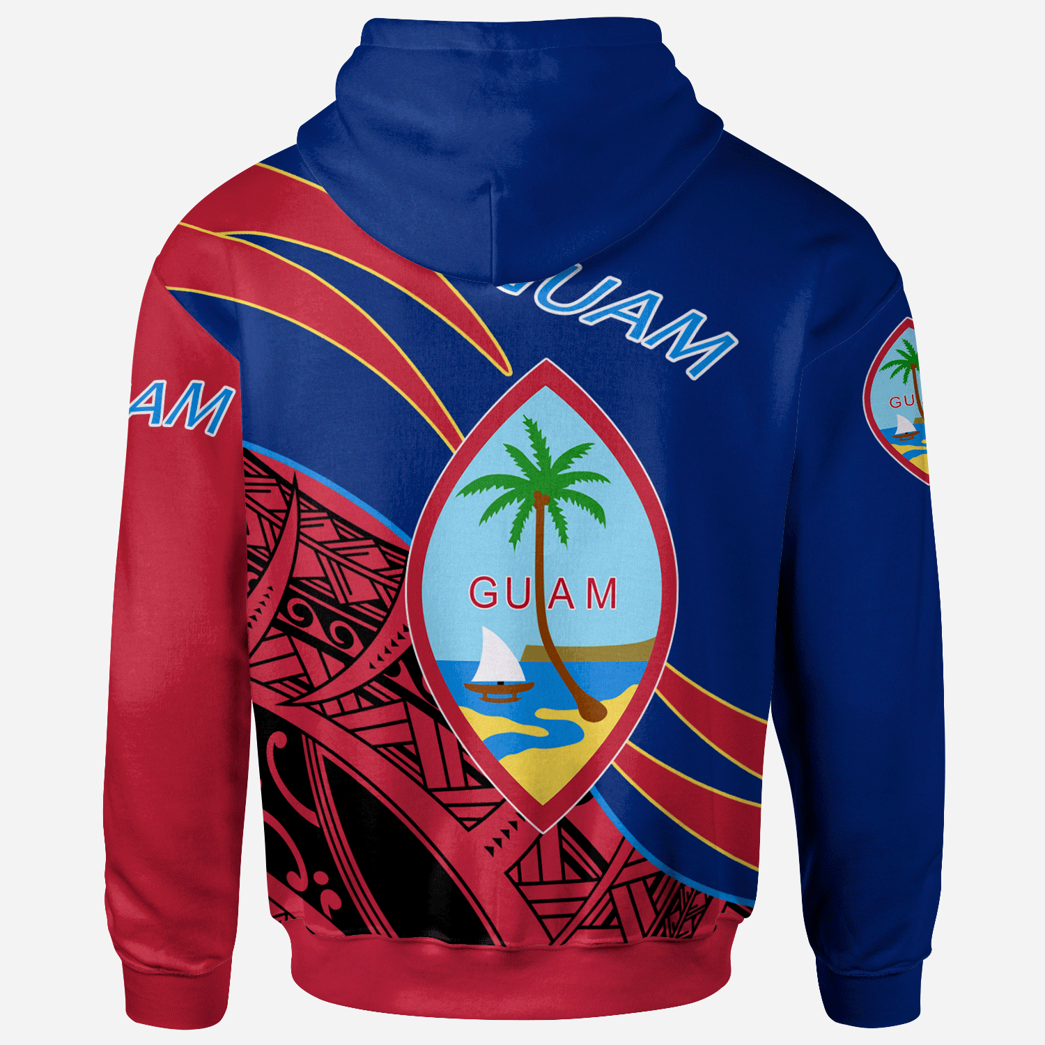 Alohawaii Clothing, Zip Hoodie Guam, Symmetrical Lines | Alohawaii.co