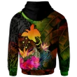 Alohawaii Clothing - Zip Hoodie Papua New Guinea Polynesian - Hibiscus and Banana Leaves - BN15