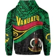 Alohawaii Clothing, Zip Hoodie Vanuatu Flag, Namele Fern Mix Boar's Tusk | Alohawaii.co