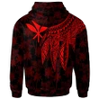 Alohawaii Clothing, Zip Hoodie Polynesian Hawaii Kanaka Maoli Personalised, Polynesian Wings (Red) | Alohawaii.co