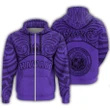 Alohawaii Clothing, Zip Hoodie Hawaii Coat Of Arms Demodern Style Purple | Alohawaii.co