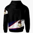 Alohawaii Clothing, Zip Hoodie American Samoa Custom Personalised, Claws Pattern With Flag Black Color | Alohawaii.co