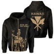 Alohawaii Clothing, Zip Hoodie Polynesian Rise Of The King Kamehameha Kanaka Hawaii, Scratch Style Gold | Alohawaii.co