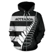 Alohawaii Clothing, Zip Hoodie Aotearoa-New Zealand Silver Fern | Alohawaii.co