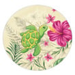 homeseta7 Alohawaii Home Set - Cute Turtle Hibiscus Round Carpet J0