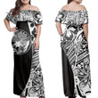 Alohawaii Dress - Sila Tonga Hibiscus Polynesian Pattern Off Shoulder Long Dress