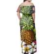Alohawaii Dress - Hawaii Tropical Flowers Pineapple Off Shoulder Long Dress