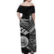 Alohawaii Dress - FSM Off Shoulder Long Dress Happy Independence Day Original Vibes - Black