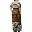 Alohawaii Dress - Masi Tapa Off Shoulder Long Dress