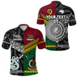 (Custom Personalised) Vanuatu And New Zealand Polo Shirt Together - Black, Custom Text And Number
