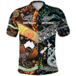(Custom Personalised) New Zealand Maori Aotearoa And Australia Aboriginal Polo Shirt Together - Paua Shell, Custom Text And Number