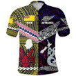 (Custom Personalised) New Zealand Maori Aotearoa And Niue Together Polo Shirt - Purple, Custom Text And Number