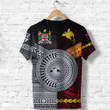 (Custom Personalised) Papua New Guinea Polynesian And Fiji Tapa Together T Shirt - Black
