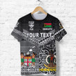 (Custom Personalised) Vanuatu And Fiji T Shirt Together - Black
