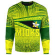Alohawaii Clothing - Enga Mioks Sweatshirt Flag Tapa Pattern Stronic Style