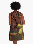 Alohawaii Clothing - Brown Mana Tribal Poly A Line Dress